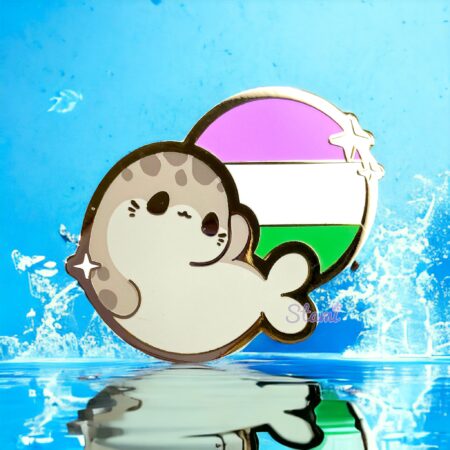 Genderqueer Seal Pin